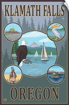 Klamath Falls, Oregon: Retro Travel Poster