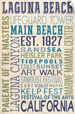 Laguna Beach, California, Typography