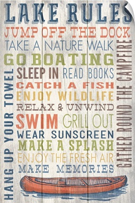 Lake Rules Typography