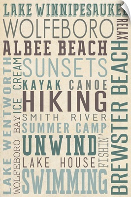 Lake Winnipesaukee, New Hampshire, Typography