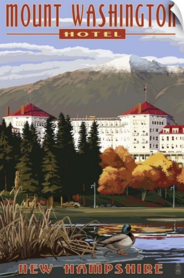Mount Washington Hotel in Fall - Bretton Woods, New Hampshire: Retro Travel Poster