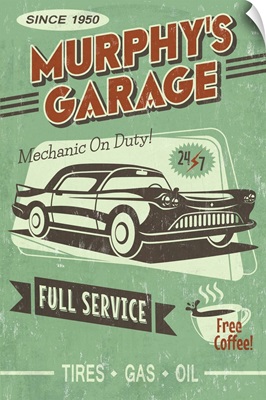 Murphy's Full Service Garage, Vintage Sign