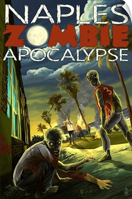 Naples, Florida - Zombie Apocalypse: Retro Travel Poster