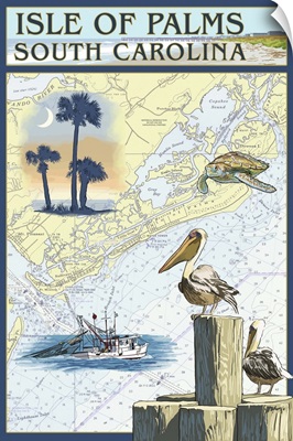 Nautical Chart, Isle of Palms, South Carolina