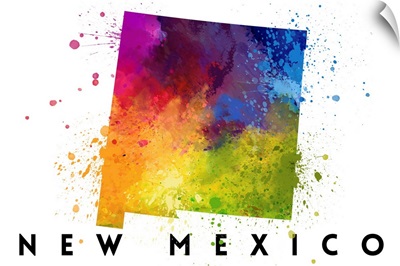 New Mexico - State Abstract Watercolor