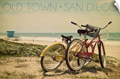 Old Town, San Diego, California, Bicycles and Beach Scene