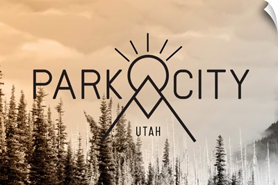 Park City, Utah - Badge & Photo - Geometric Opacity