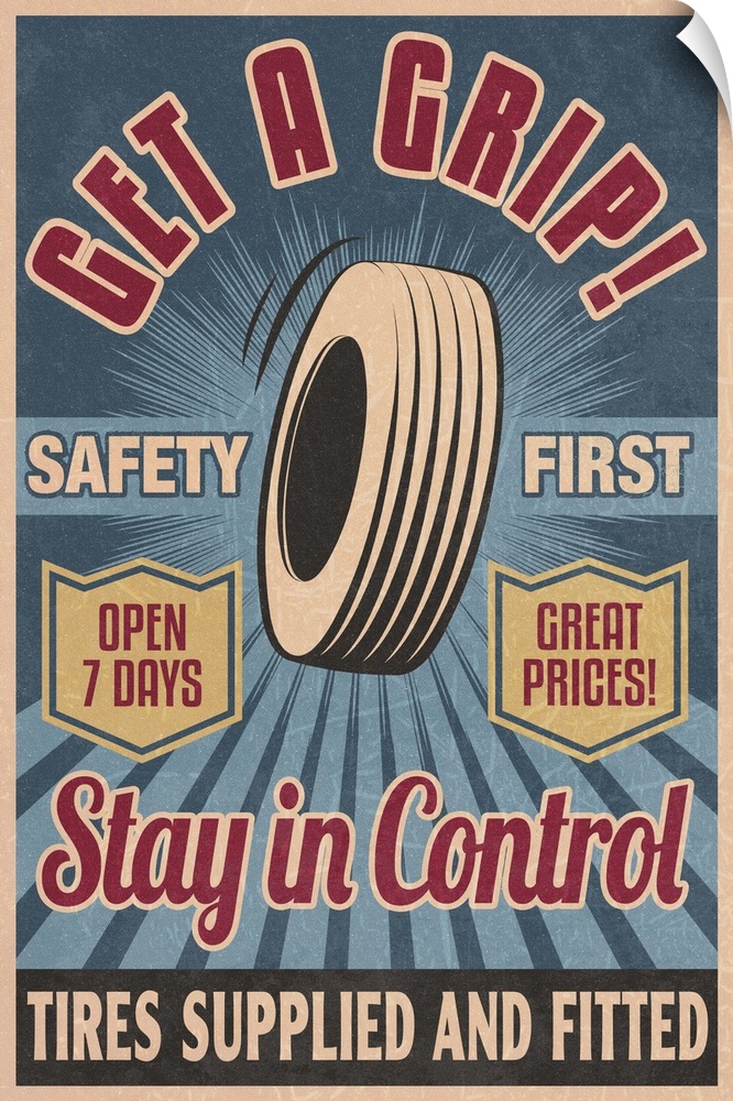Retro Tire Ad, Vintage Sign