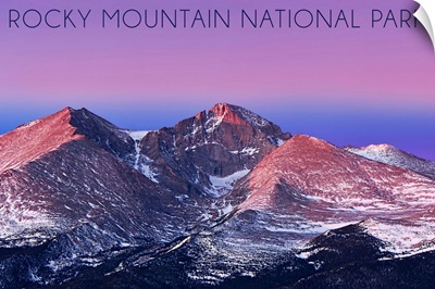 Rocky Mountain National Park, Colorado, Purple Sky and Snowy Peaks