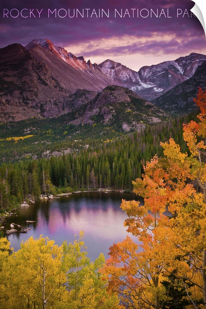 Rocky Mountain National Park, Colorado, Sunset and Lake