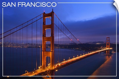 San Francisco, California - Golden Gate Bridge and Skyline