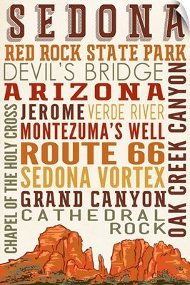 Sedona, Arizona, Typography