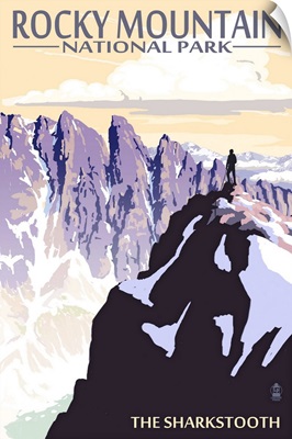 The Sharkstooth - Rocky Mountain National Park: Retro Travel Poster