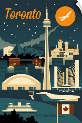 Toronto, Canada - Retro Skyline