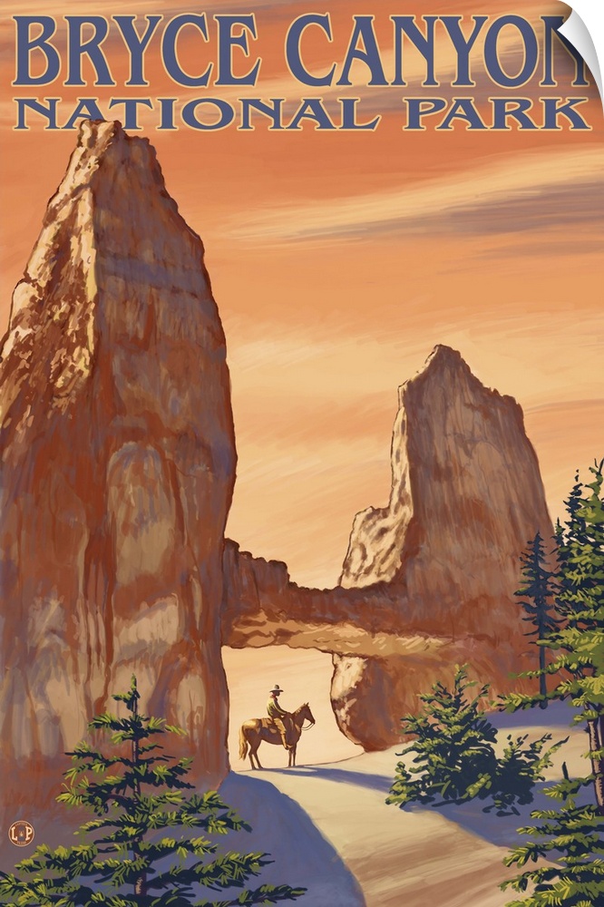 Tower Bridge - Bryce Canyon National Park: Retro Travel Poster