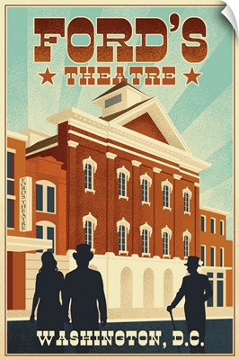 Washington, DC - Fords Theatre - Lithograph
