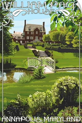 William Paca House - Annapolis, Maryland: Retro Travel Poster