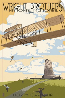 Wright Brothers National Memorial - Outer Banks, North Carolina: Retro Travel Poster
