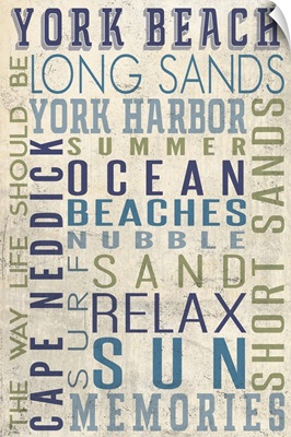 York Beach, Maine, Typography