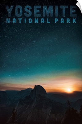 Yosemite National Park, Half Dome: Travel Poster