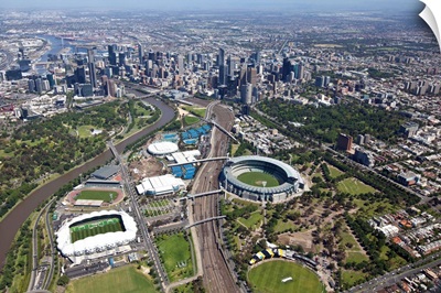 Australian Open Tennis Venues, Melbourne Park - Aerial Photograph