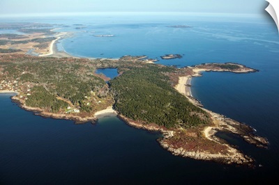 Bald Head And Small Point, Phippsburg, Maine, USA - Aerial Photograph