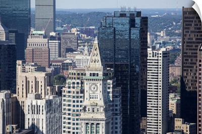 Boston Downtown, Massachusetts - Aerial Photograph