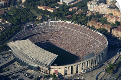 Camp Nou Stadium, Barcelona, Spain - Aerial Photograph