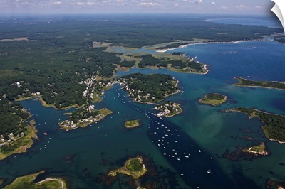 Cape Porpoise Harbor, Kennebunkport, Maine, USA - Aerial Photograph