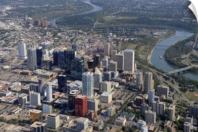 Downtown Edmonton, Edmonton, Canada - Aerial Photograph
