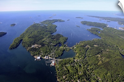 East Boothbay And Ocean Point, East Boothbay, Maine - Aerial Photograph