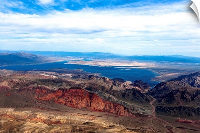 Everton Arm And Virgin River, Valley of Fire State Park - Aerial Photograph