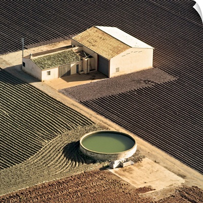 Farm And Its Pond, Sa Pobla - Aerial Photograph