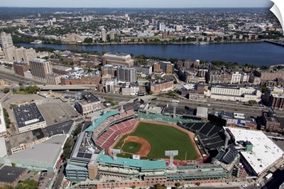 Fenway Park, Home of the Boston Red Sox, Boston, MA, USA - Aerial Photograph