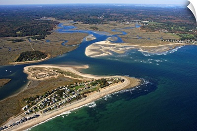 Forth Cliff And North River, Marshfield, Massachusetts- Aerial Photograph