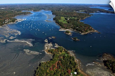 Harraseeket River And South Freeport, Freeport, Maine - Aerial Photograph