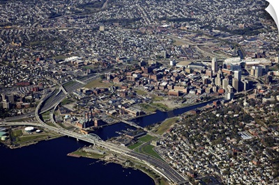Jewelry District And Downtown, Providence - Aerial Photograph
