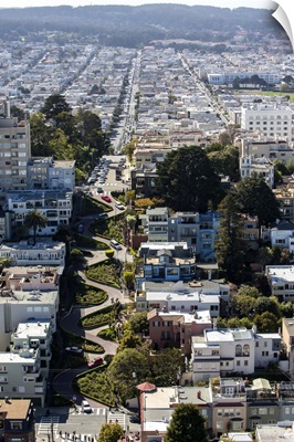 Lombard Street, San Francisco, California - Aerial Photograph