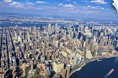 Manhattan Midtown, New York City - Aerial Photograph