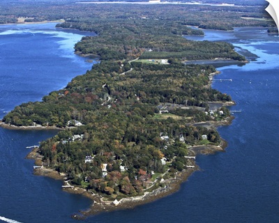Mere Point, Brunswick, Maine, USA - Aerial Photograph