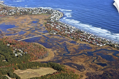 Moody Beach And Moody Point, Wells, Maine, USA - Aerial Photography