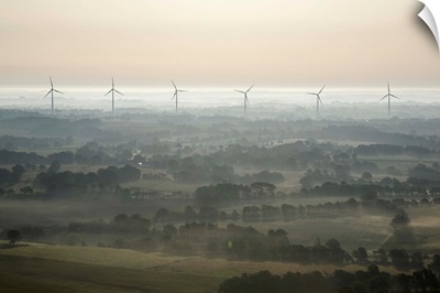 Morning Mist, Sarzeau, France - Aerial Photograph