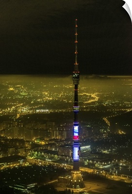 Moscow, Russia. Ostankino television and radio tower.
