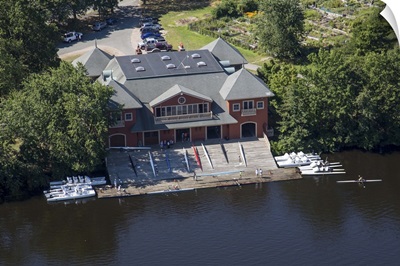 Newell Boathouse Home of Harvard Men's Crew, Boston, MA, USA - Aerial Photograph