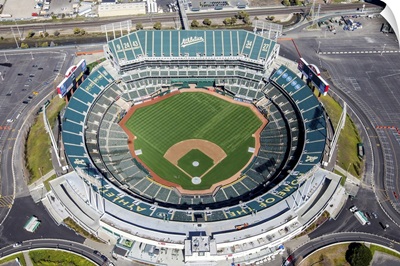 Oakland Raiders Stadium, Oakland, California - Aerial Photograph