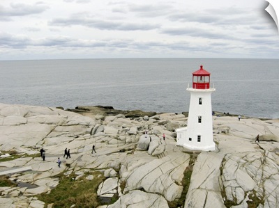 Peggy's Cove And The Lighthouse, Nova Scotia, Canada - Aerial Photograph