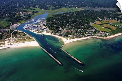 Sesuit Harbor And Dennis Yacht Club, Dennis, Cape Cod - Aerial Photograph