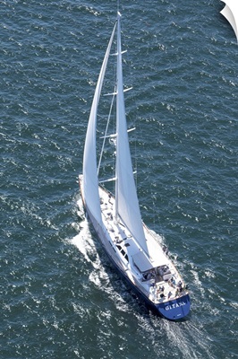 Shipyard Cup 2013, Boothbay Harbor, Maine, USA - Aerial Photograph