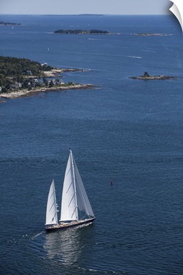 Shipyard Cup 2013, Boothbay Harbor, Maine, USA - Aerial Photograph