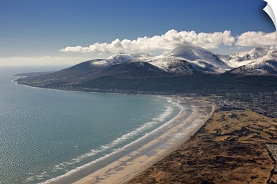 Snow Covered Mourne Mountains, Northern Ireland - Aerial Photograph